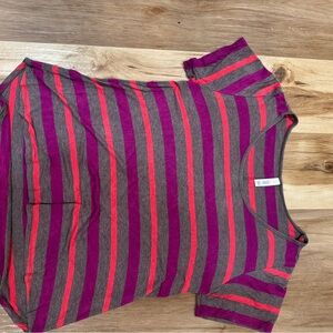 LulaRoe Striped Purple and Red T-Shirt
